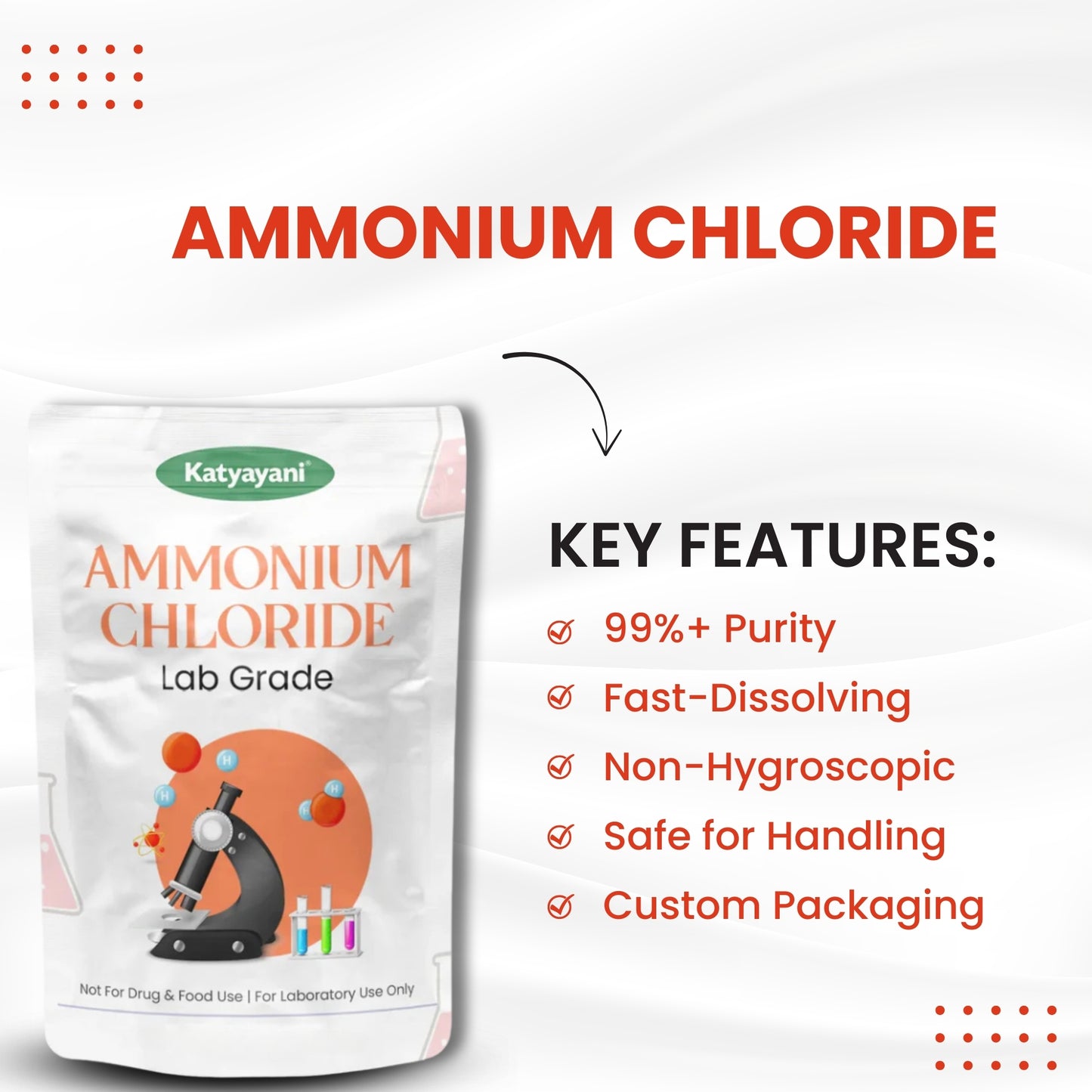 Katyayani Ammonium Chloride – Premium Lab Grade NH₄Cl for Scientific Excellence | Now in UAE