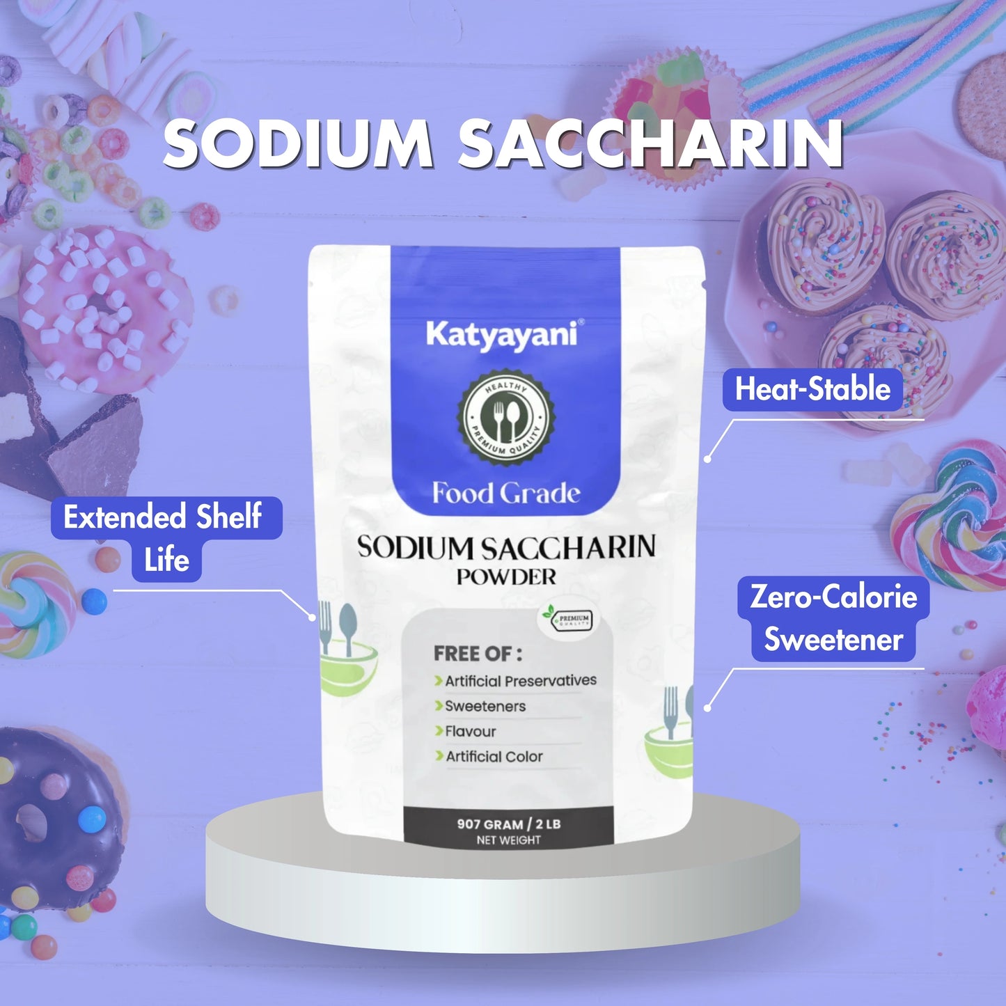 GGV Sodium Saccharin 907 gm-Food Grade