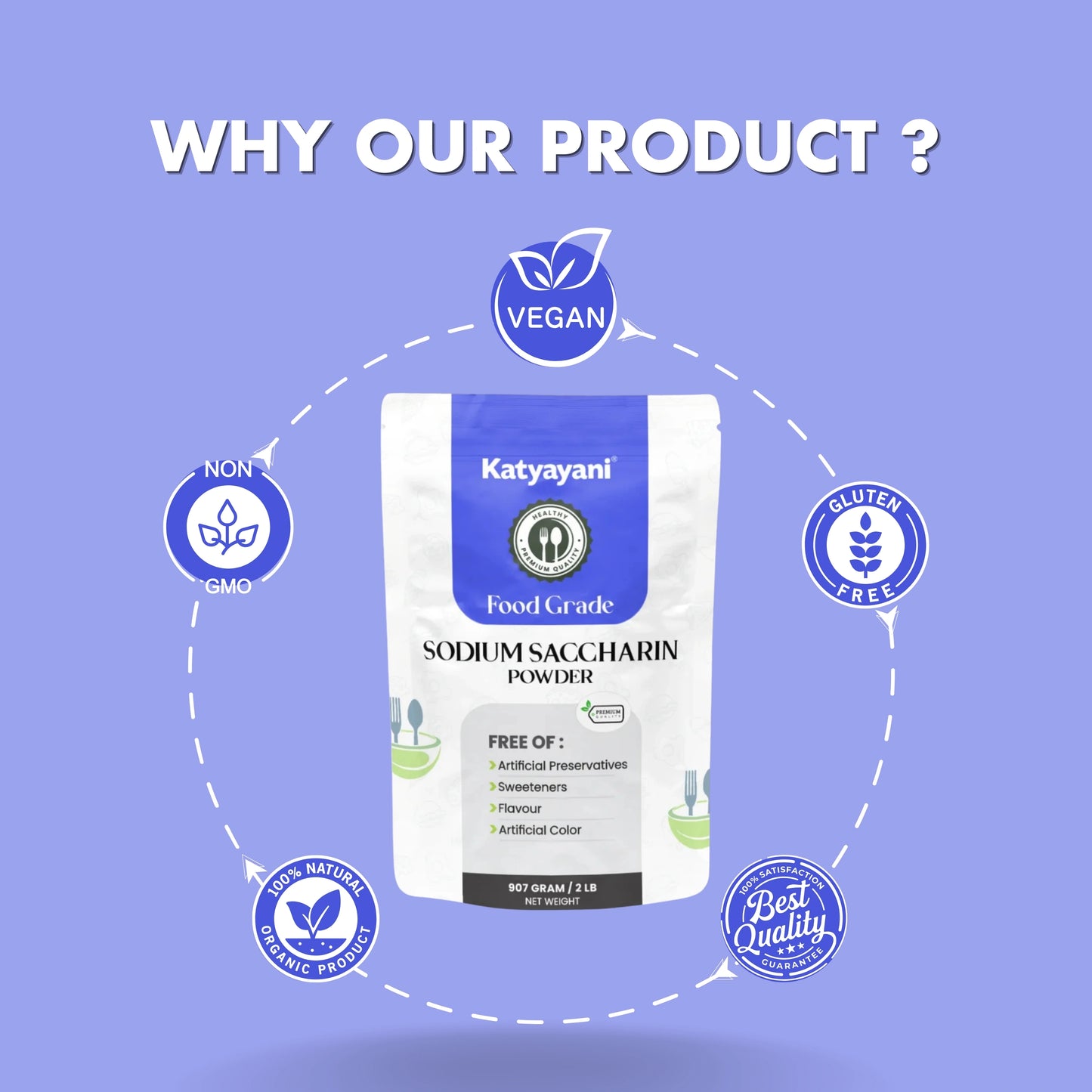 GGV Sodium Saccharin 907 gm-Food Grade