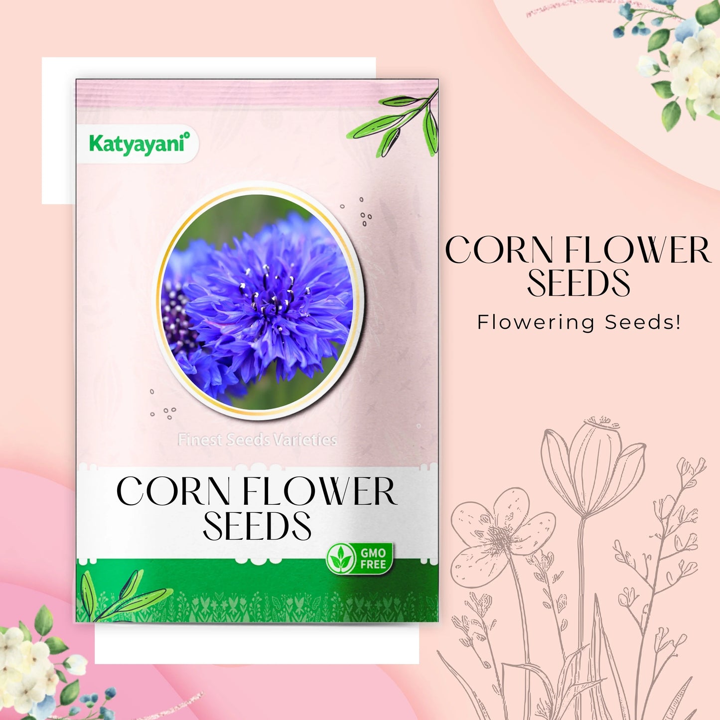 GGV Corn Flower Mix Flowering Seeds