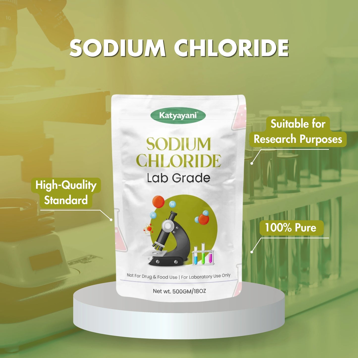 GGV Sodium Chloride 500gm | Essential Chemical for Laboratory Applications