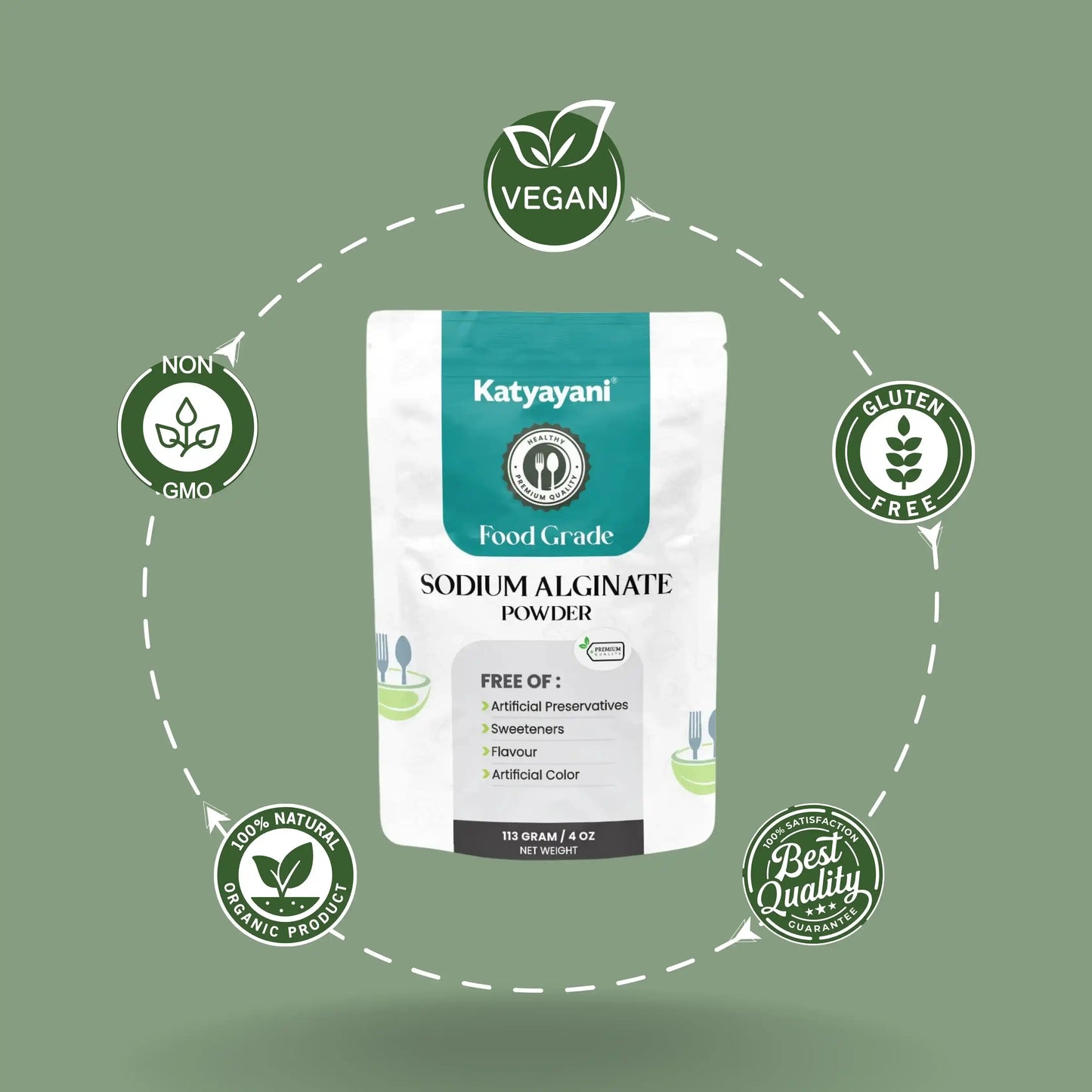 GGV Sodium Alginate Food Grade – Natural Seaweed-Based Gelling & Thickening Agent (UAE)