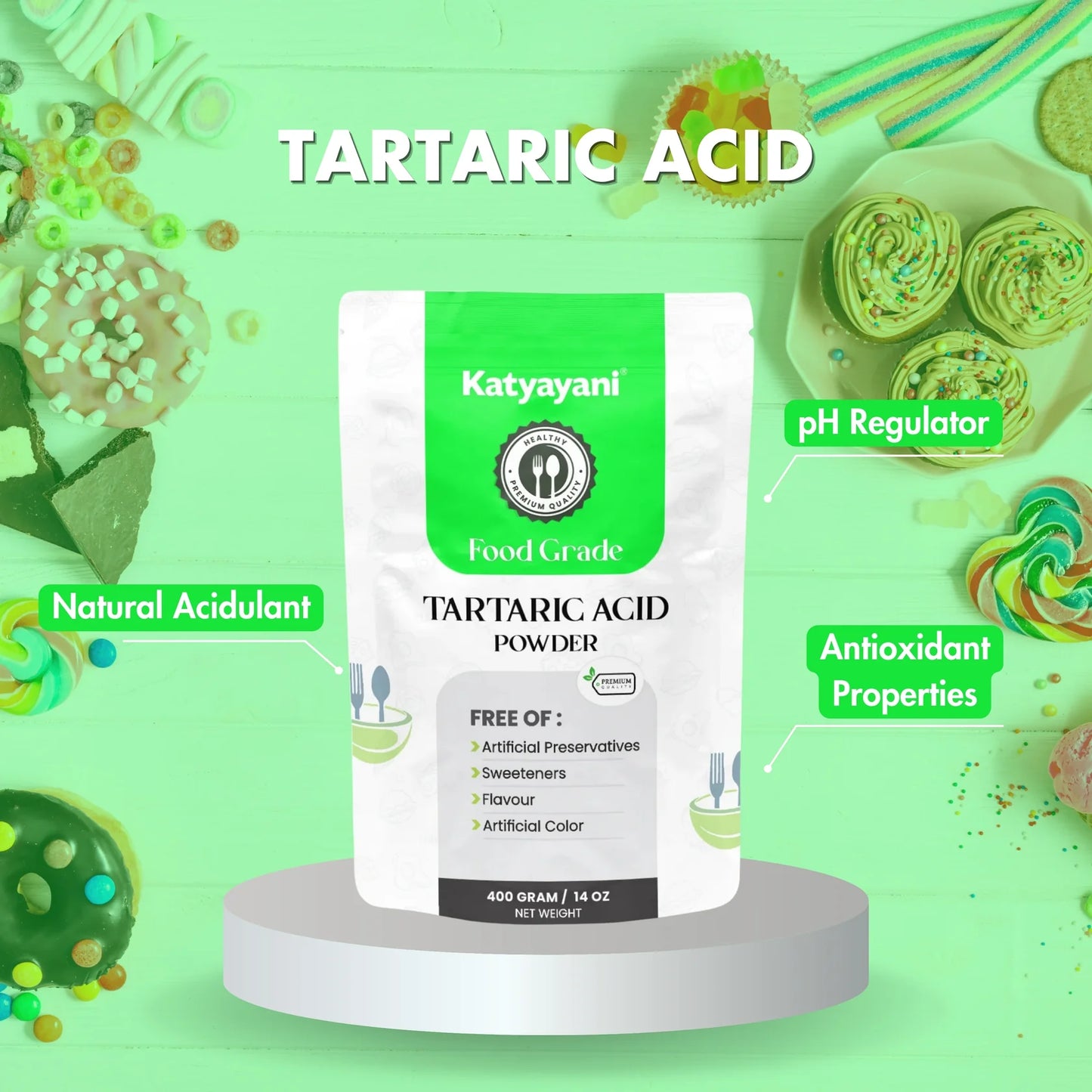 GGV Tartaric Acid 400gm (14 oz)