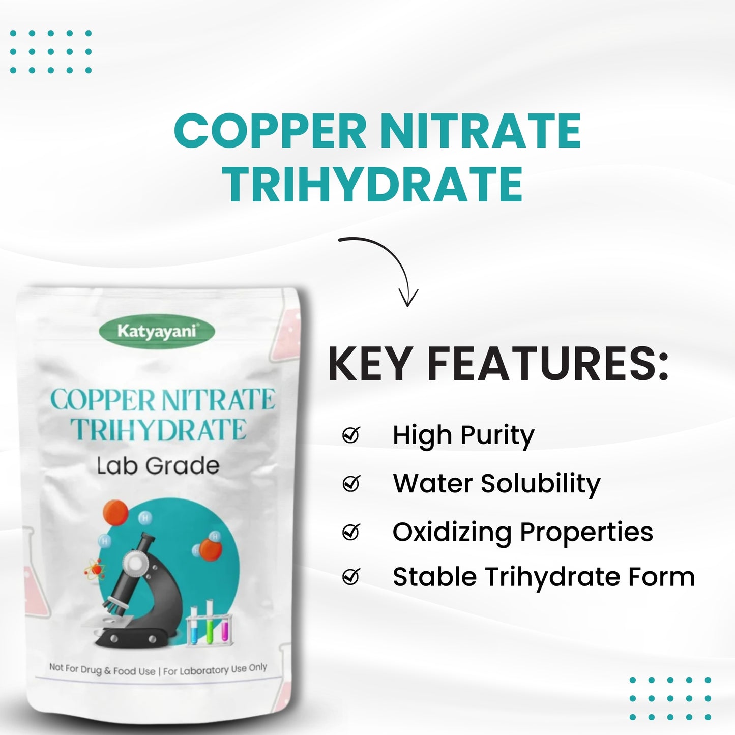 GGV Copper Nitrate Trihydrate, 500gm (18oz)-Lab Grade
