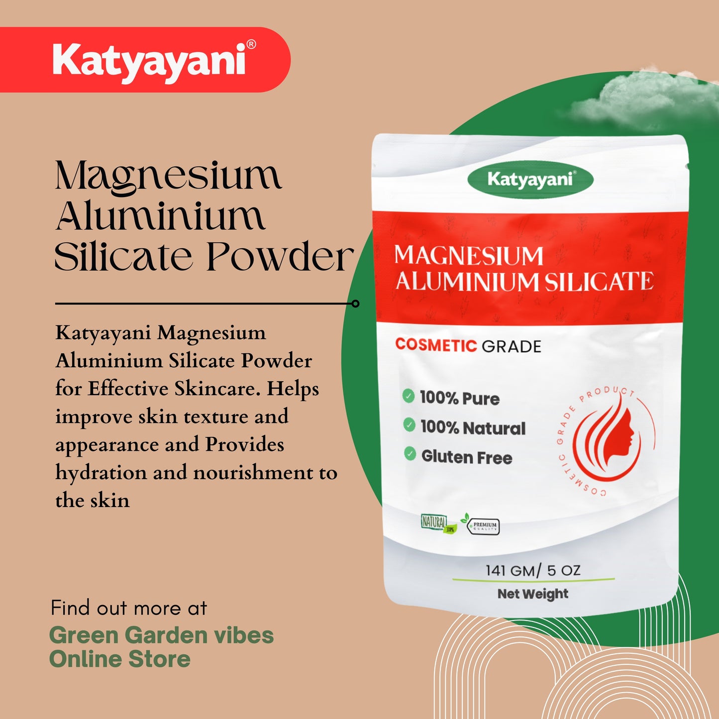 GGV Magnesium Aluminium Silicate Powder 141 gm (5 oz)-Cosmetic Grade