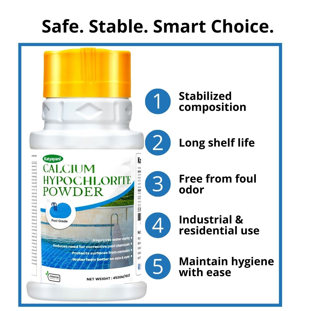 GGV Calcium Hypochlorite Powder 453gm (16oz)-Pool Grade