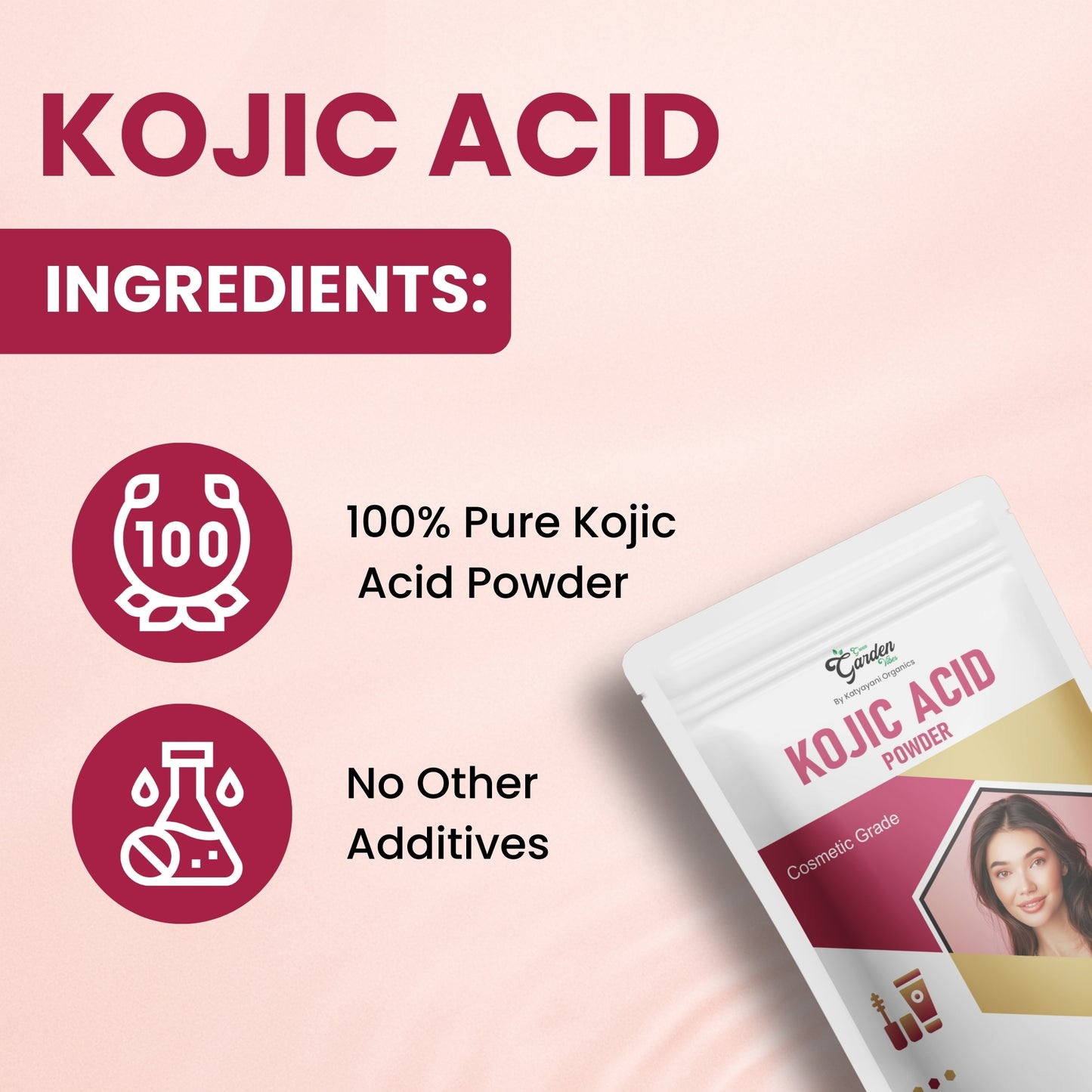 Katyayani Pure Kojic Acid Powder – 99% High Purity | Advanced Skin Brightening & Whitening Agent | For DIY Serums, Soaps & Creams – Now Available in UAE