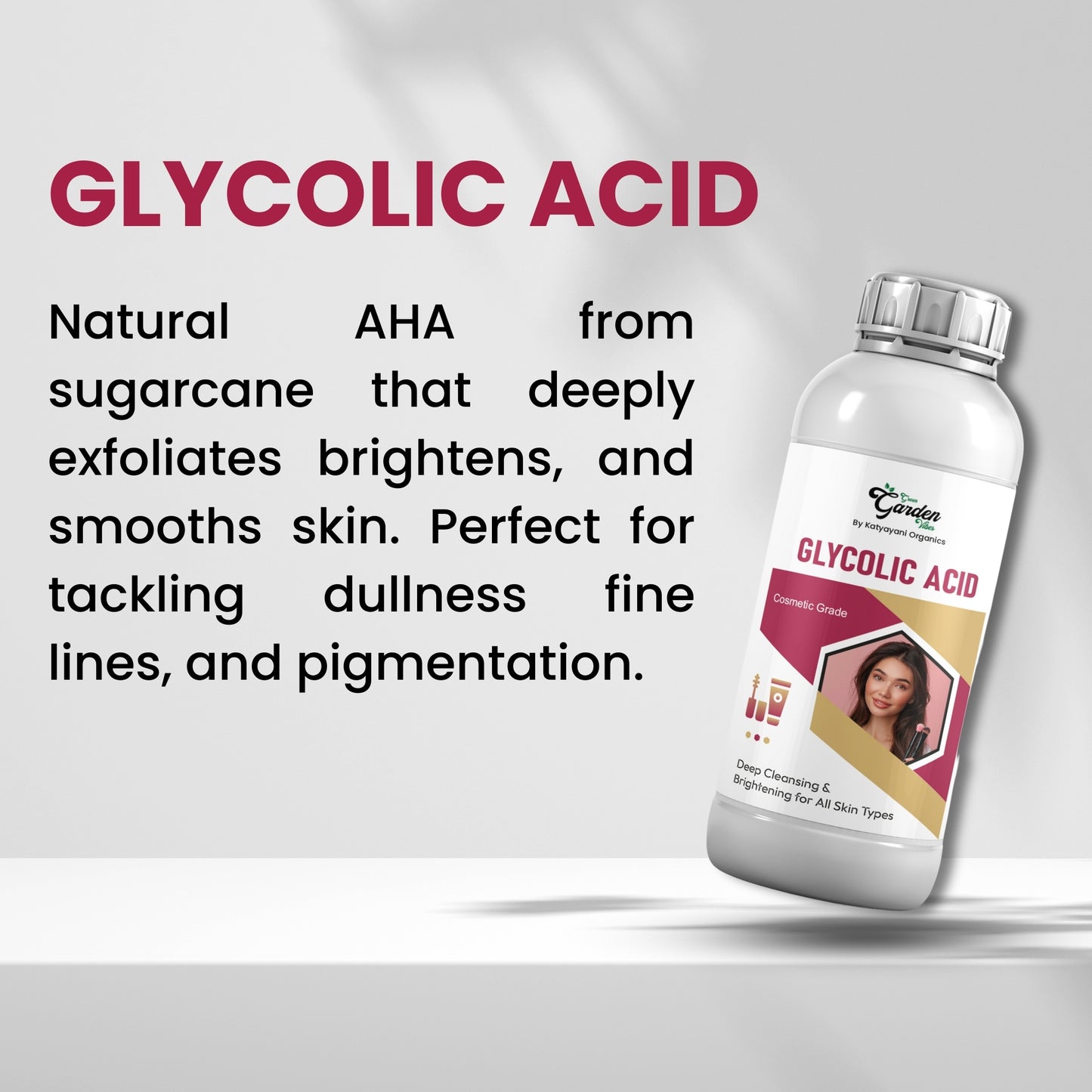 katyayani Glycolic Acid Powder 100 gm (3.6 oz)| Cosmetic Grade |Deep Cleansing & Brightening for All Skin Types