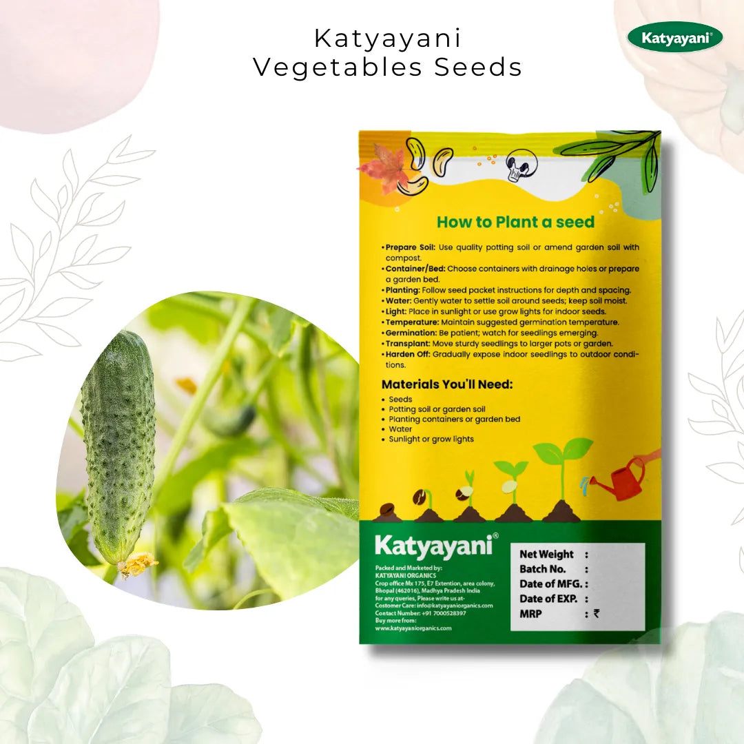 GGV White Cucumber (khira) Vegetable Seeds