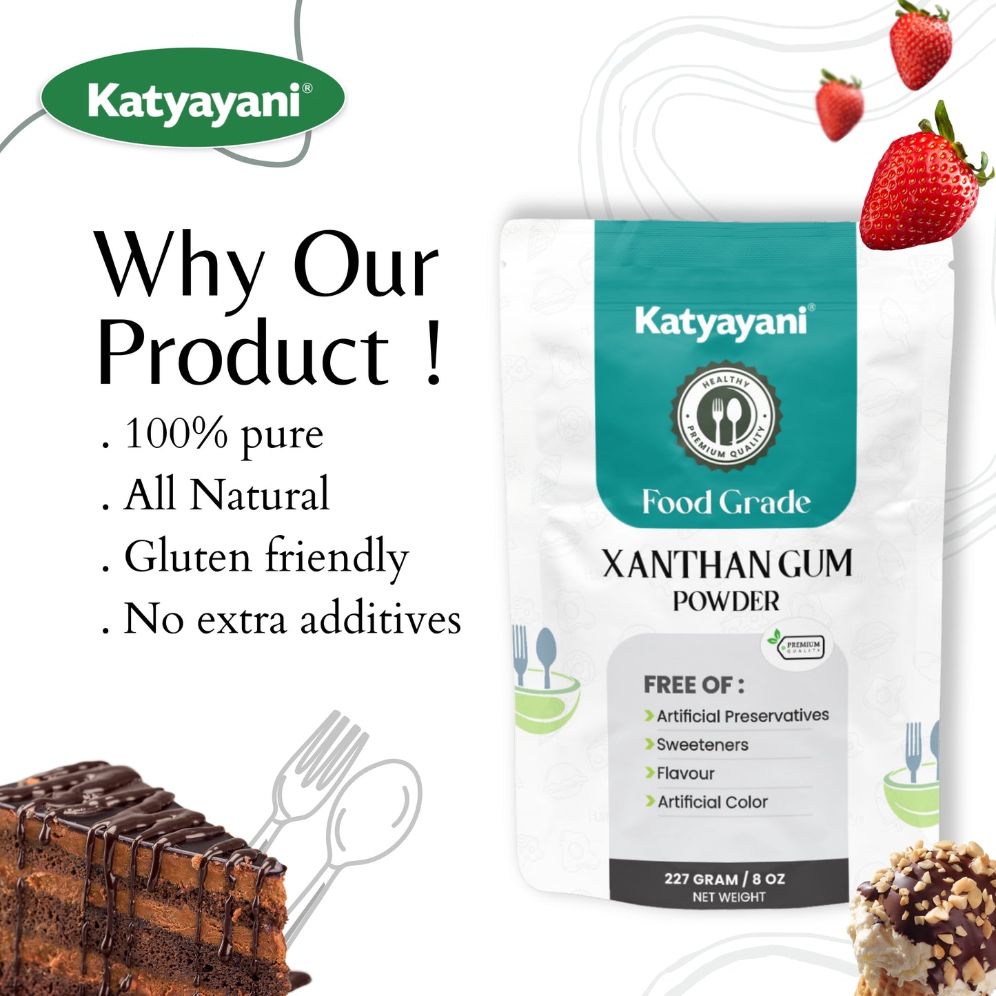 GGV Xanthan Gum, 227 gm (8oz)