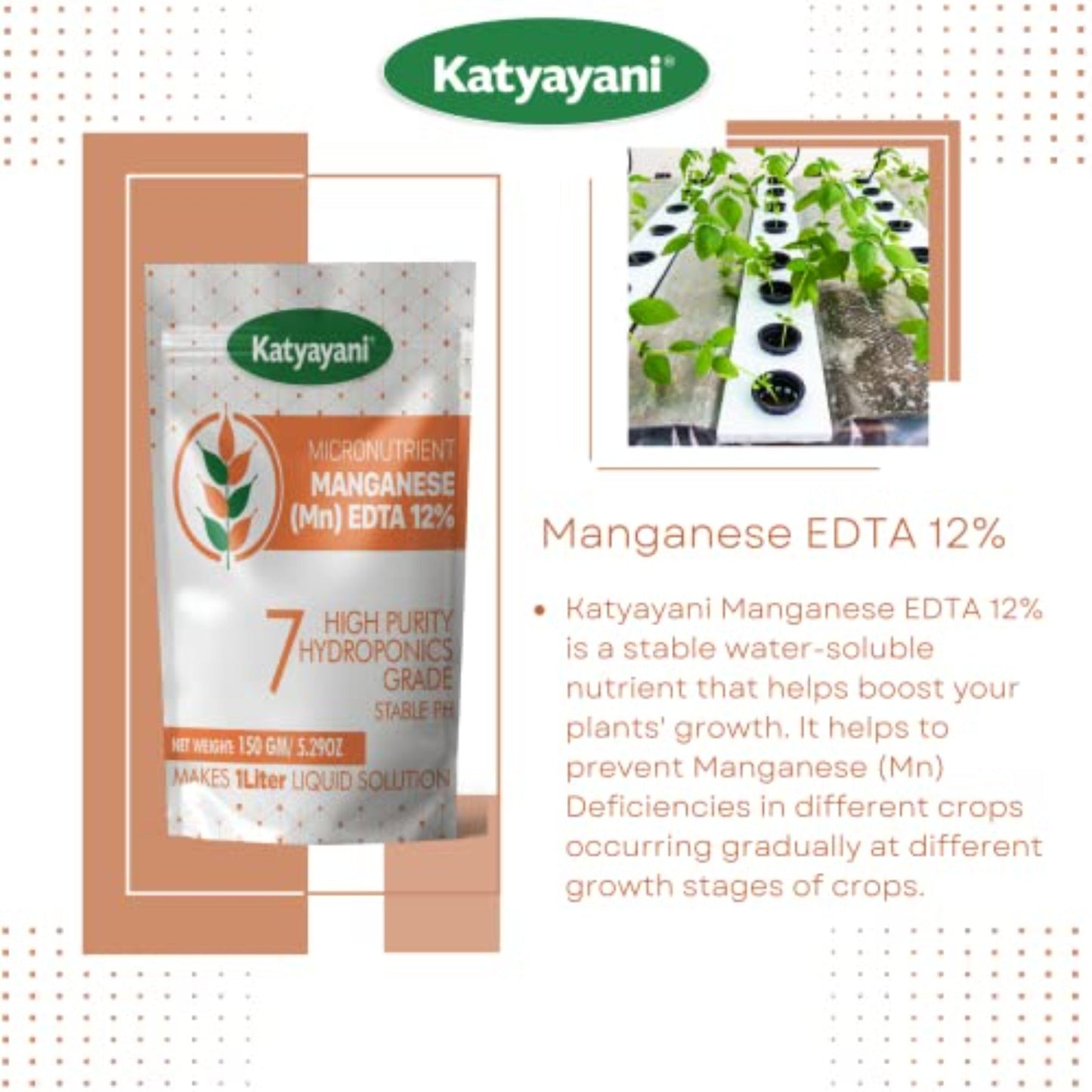 GGV Manganese EDTA 12% (Pack of 3 (150g x 3))