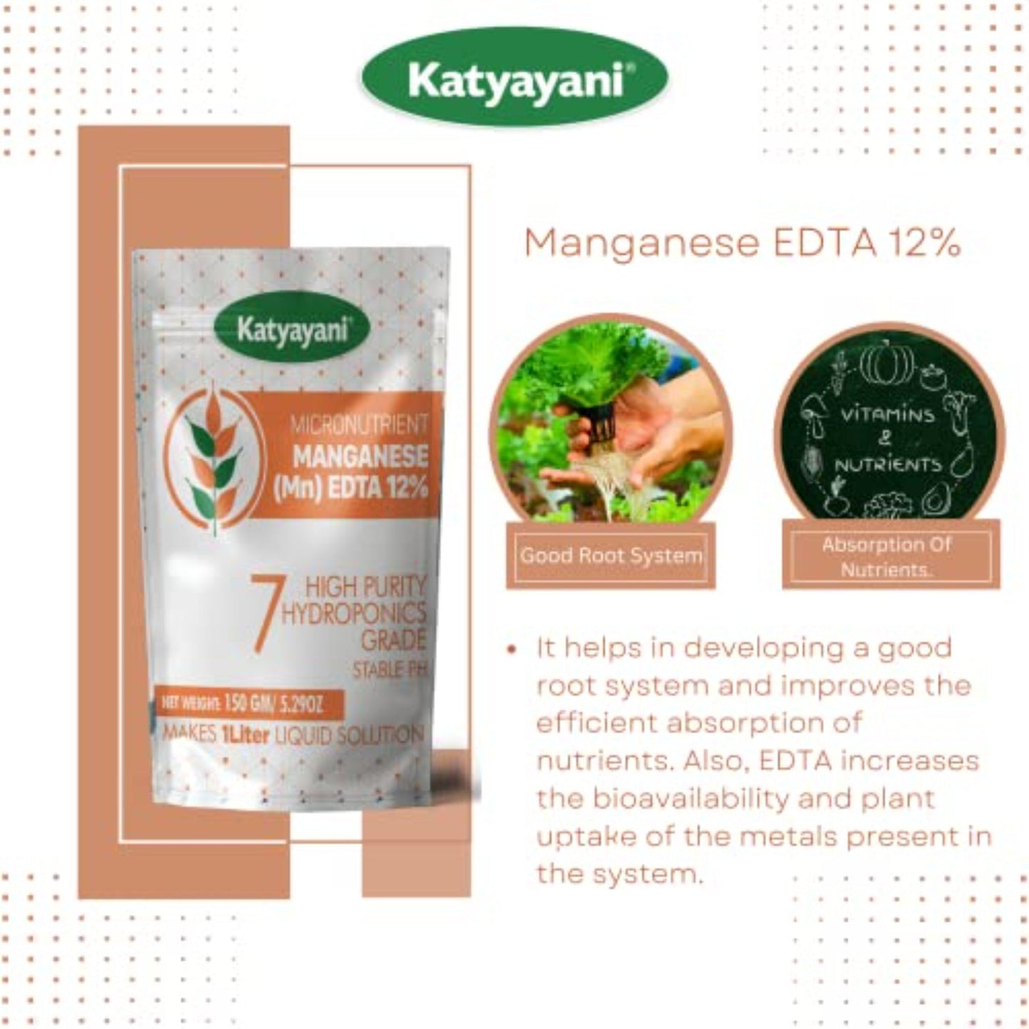 GGV Manganese EDTA 12% (Pack of 3 (150g x 3))