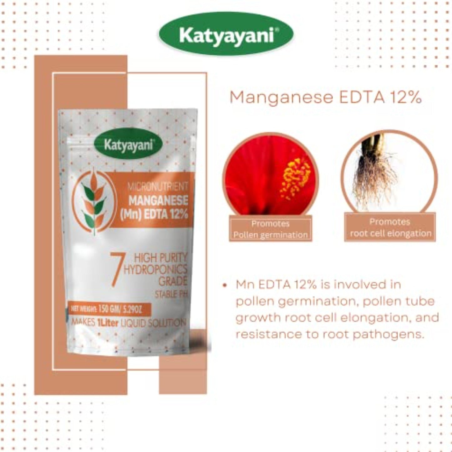 GGV Manganese EDTA 12% (Pack of 3 (150g x 3))