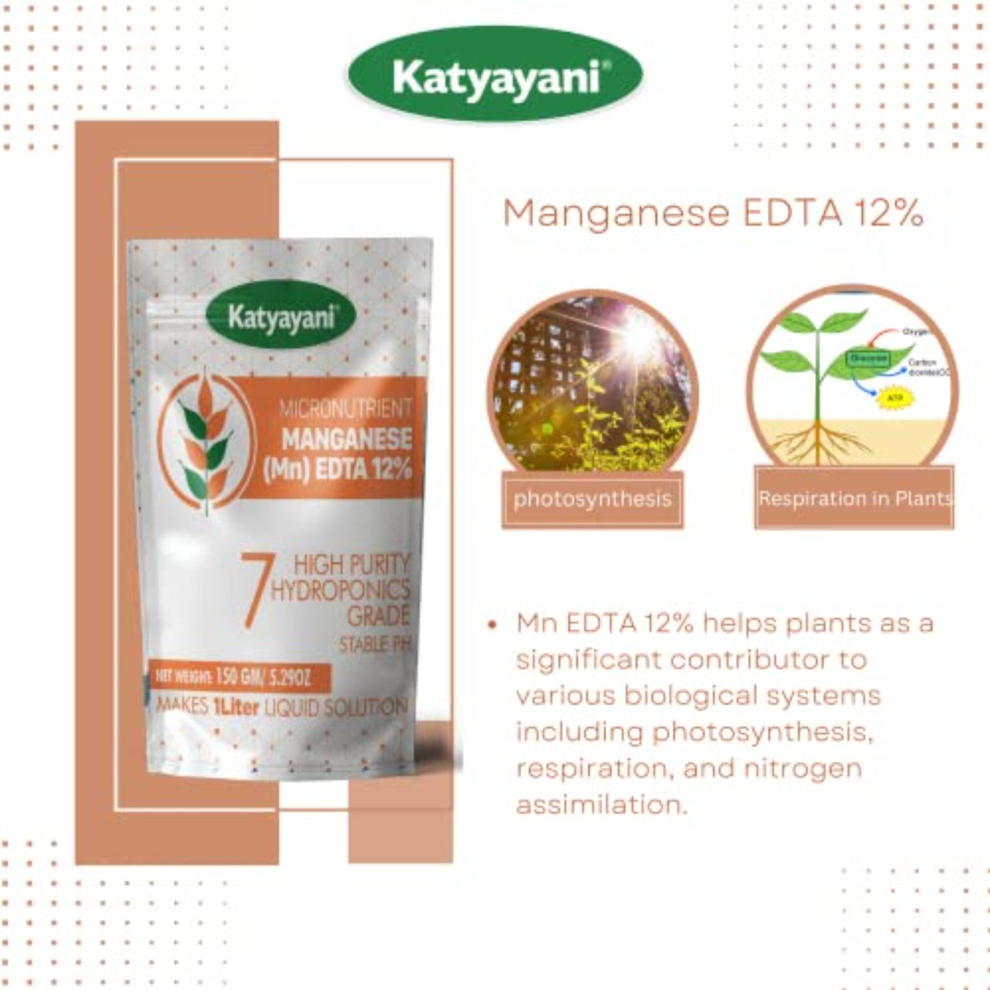 GGV Manganese EDTA 12% (Pack of 3 (150g x 3))