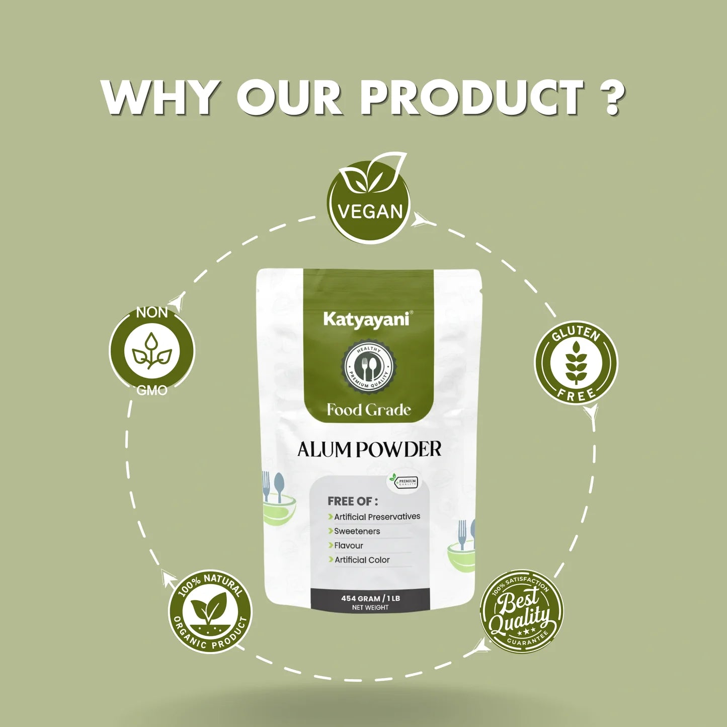 GGV Alum Powder 454 gm (1 lb)-Food Grade