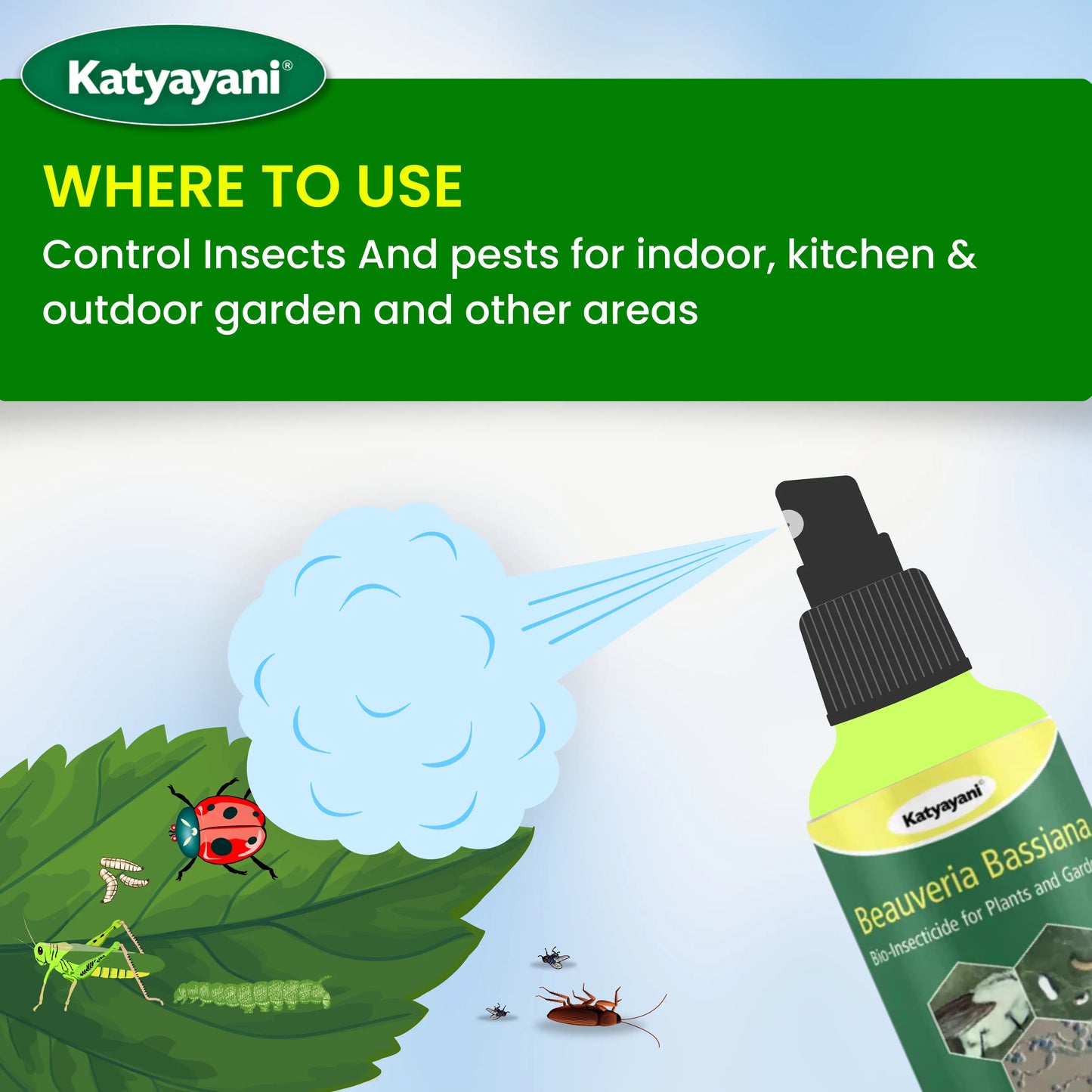 GGV Katyayani Beauveria Bassiana – Advanced Bio-Insecticide for Sucking & Larval Pests