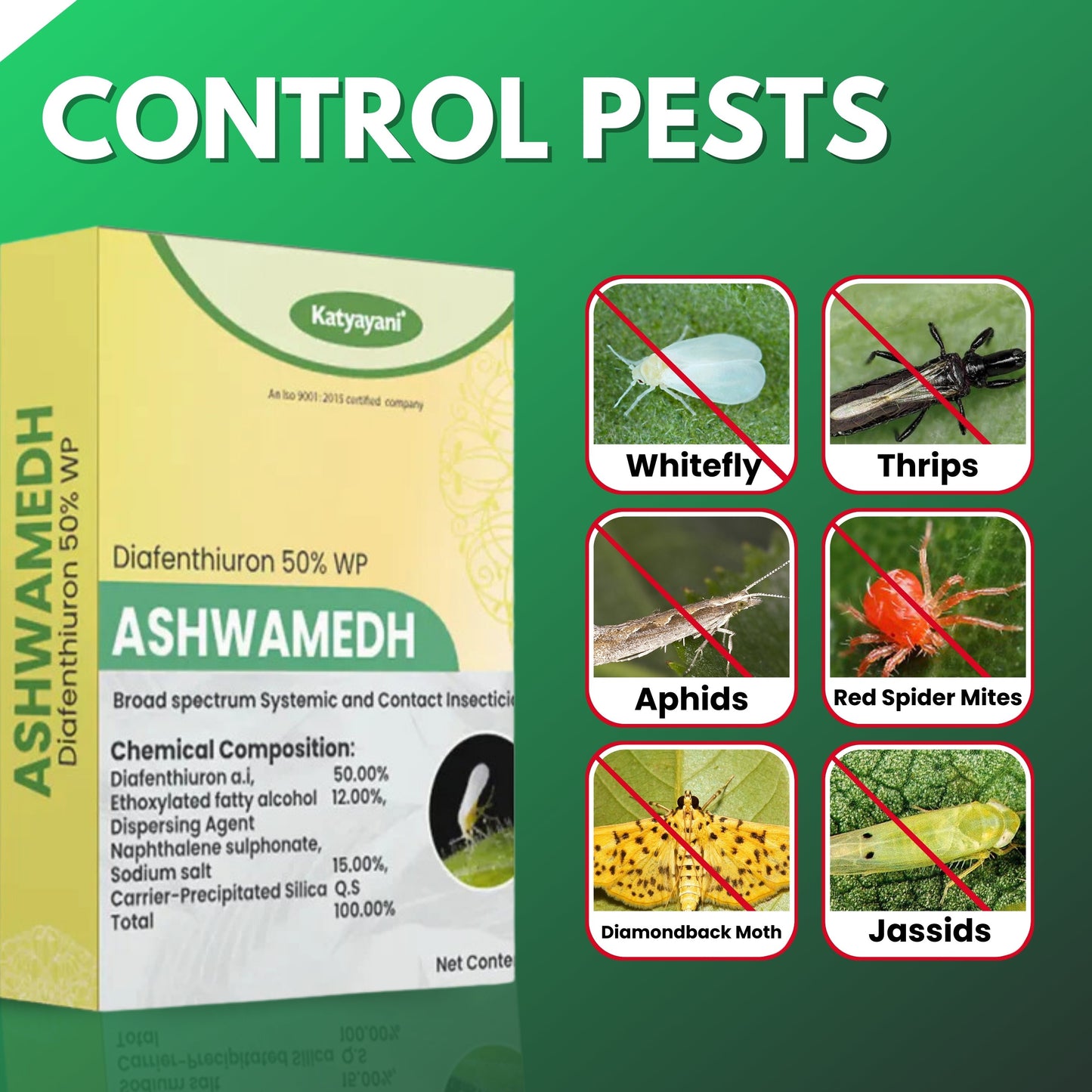 GGV-ASHWAMEDH PLUS (Diafenthiuron 40.1% + Acetamiprid 3.9% WP)