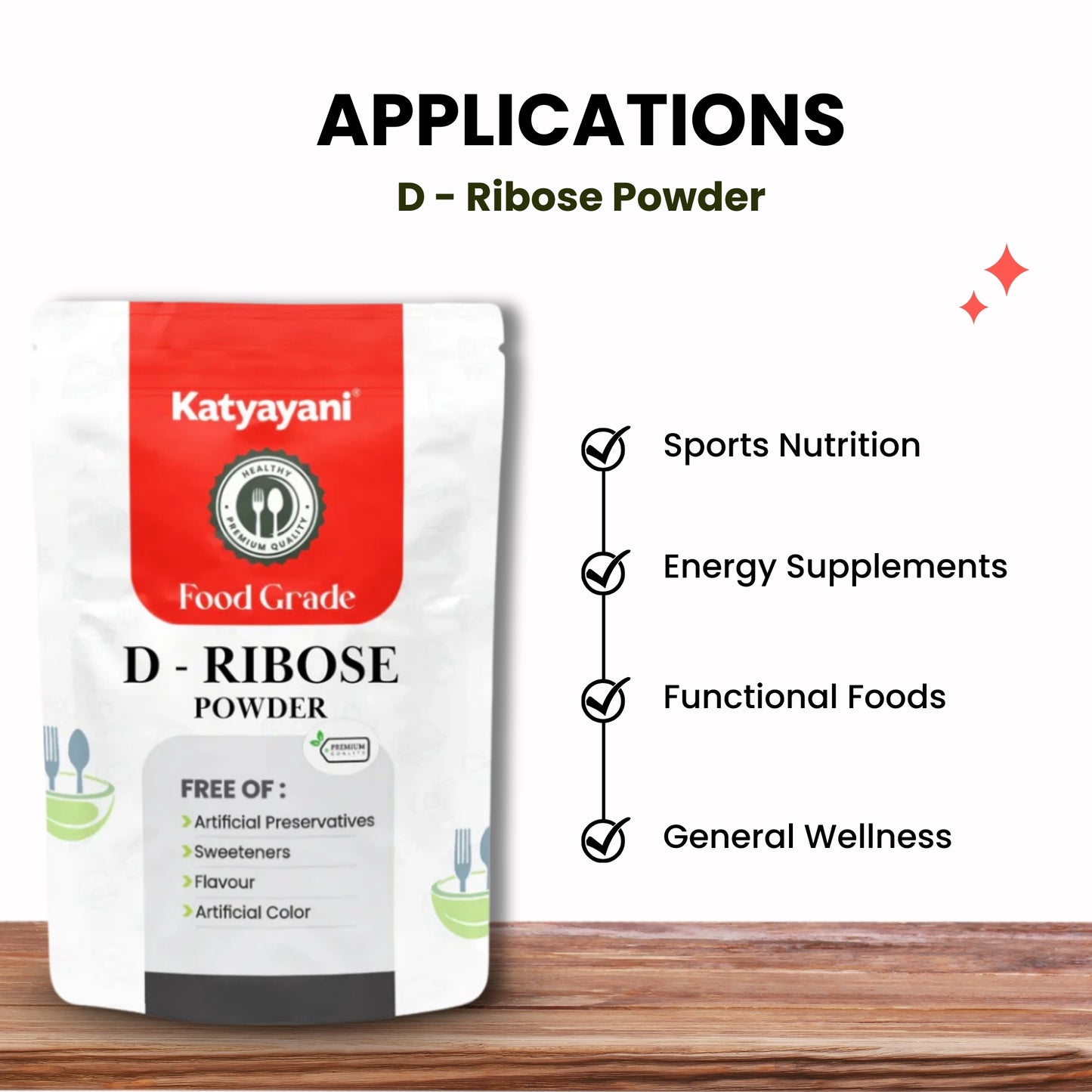GGV D - Ribose Powder 1 kg (2.2lb)-Food Grade |Supports Muscle Recovery |Promotes Heart Health