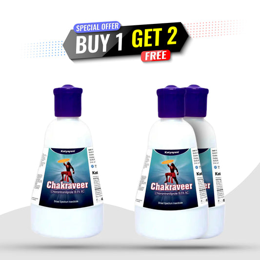 GGV Katyayani Chakraveer – Chlorantraniliprole 18.5% SC Broad-Spectrum Insecticide for Crop Protection  Buy 1 Get 2 Free