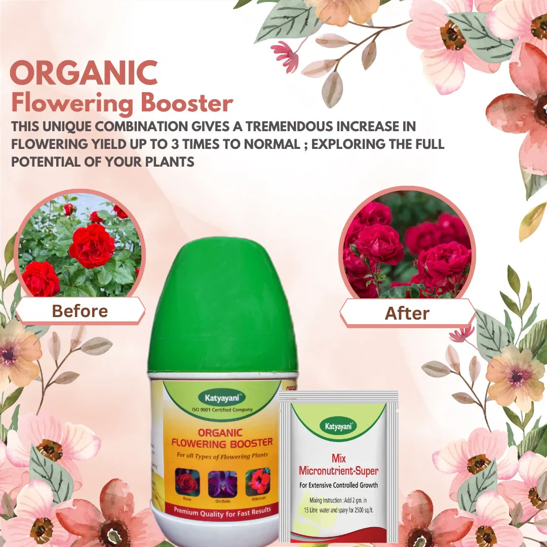 GGV Flowering boooster kit (Flower booster)250 ML,(Humic Fluvic)400 GM,(Phosphate Solubilising Bacteria)1 L