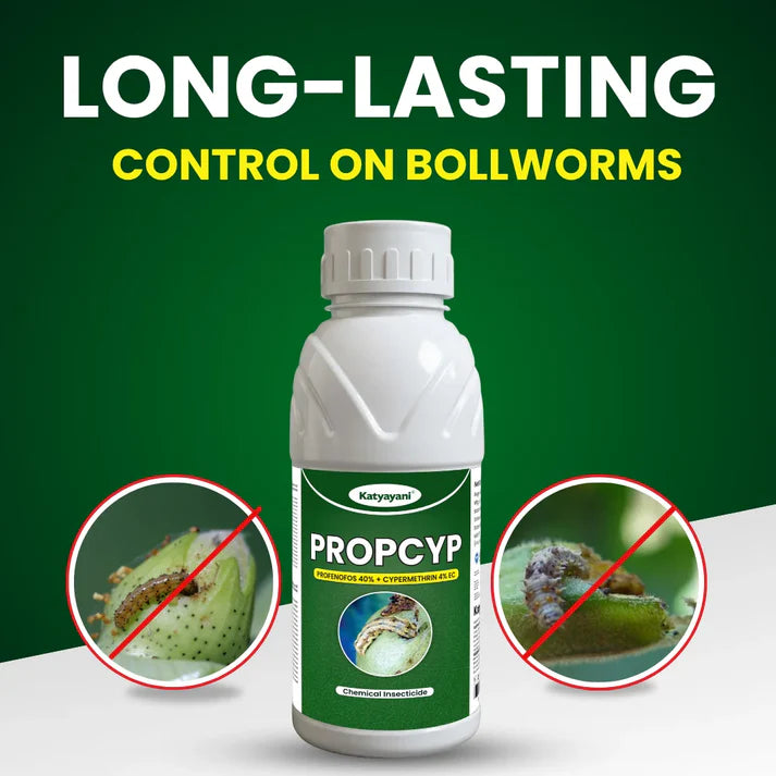 GGV Katyayani Propcyp – Profenofos 40% + Cypermethrin 4% EC Insecticide for Bollworm & Sucking Pest Control