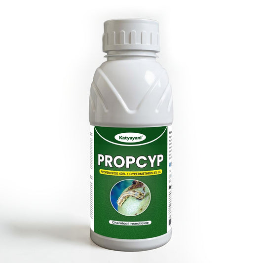 GGV Katyayani Propcyp – Profenofos 40% + Cypermethrin 4% EC Insecticide for Bollworm & Sucking Pest Control