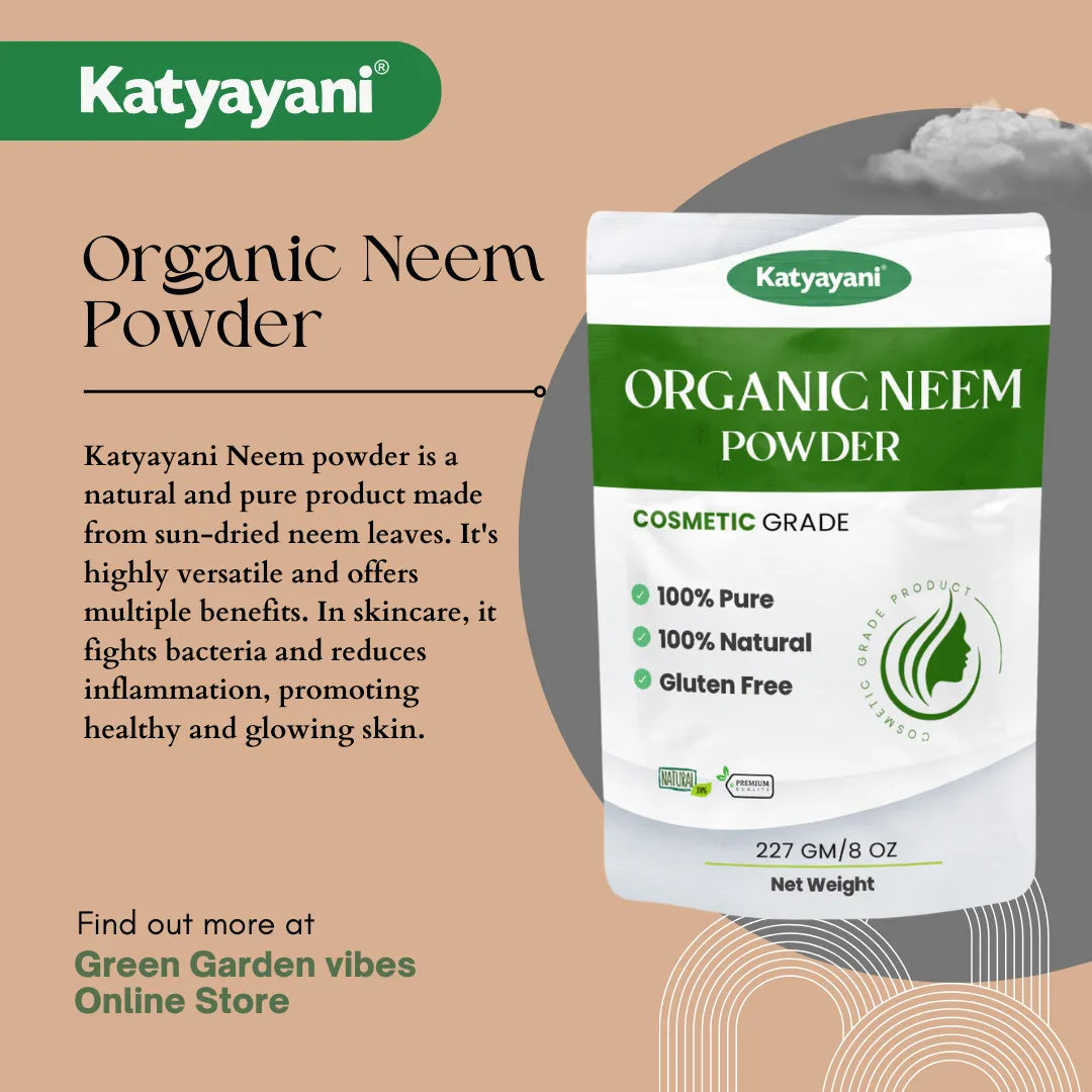GGV Organic Neem Powder 227 gm (8 oz)-Cosmetic Grade