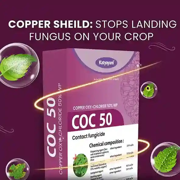 GGV Katyayani COC 50 | Copper Oxychloride 50% WP | Fungicide for Rust Disease (450 Grams)