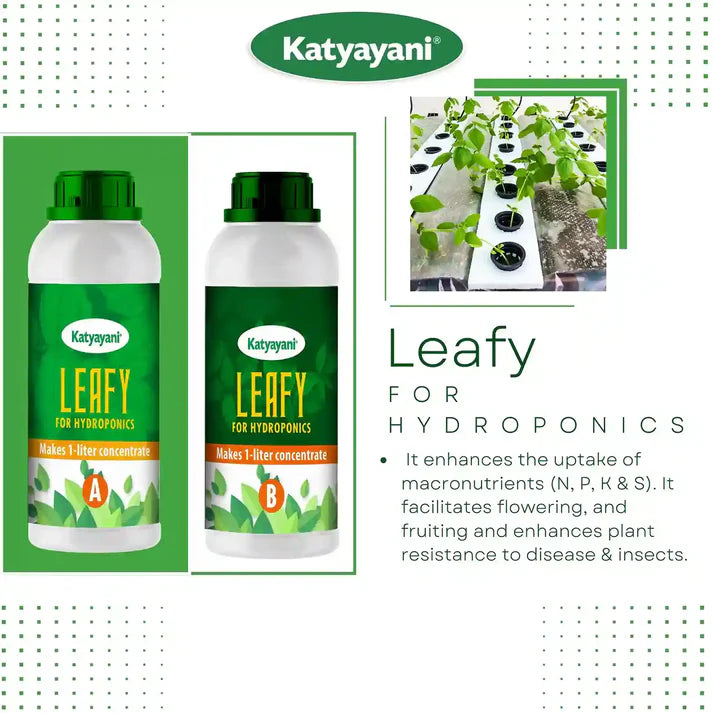 Katyayani Hydroponic Nutrients LEAFY - 400 (A+B) combo 400ml bottle 1 Pack x 1