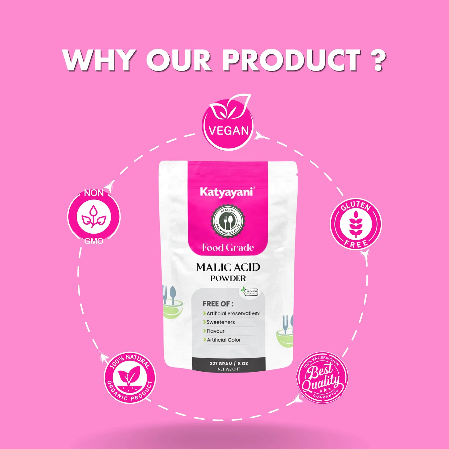 GGV Malic Acid 227 gm (8oz)-Food Grade