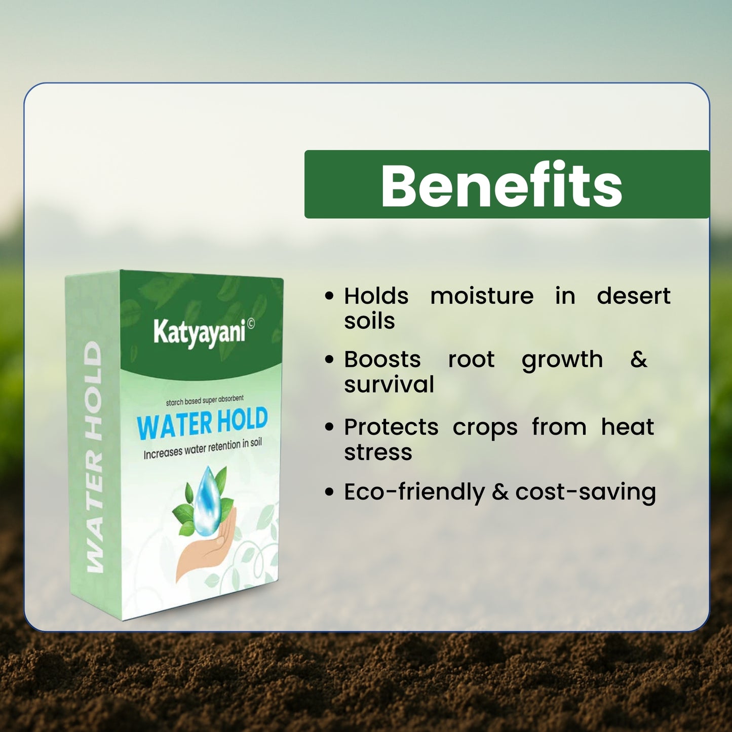 Water Hold Super Saver – Buy 1, Get 2 Free | Starch-Based Super Absorbent Gel for Soil