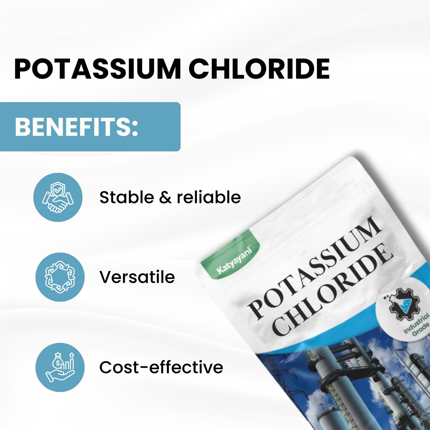 GGV Potassium Chloride 500gm (18oz)-Industrial Grade