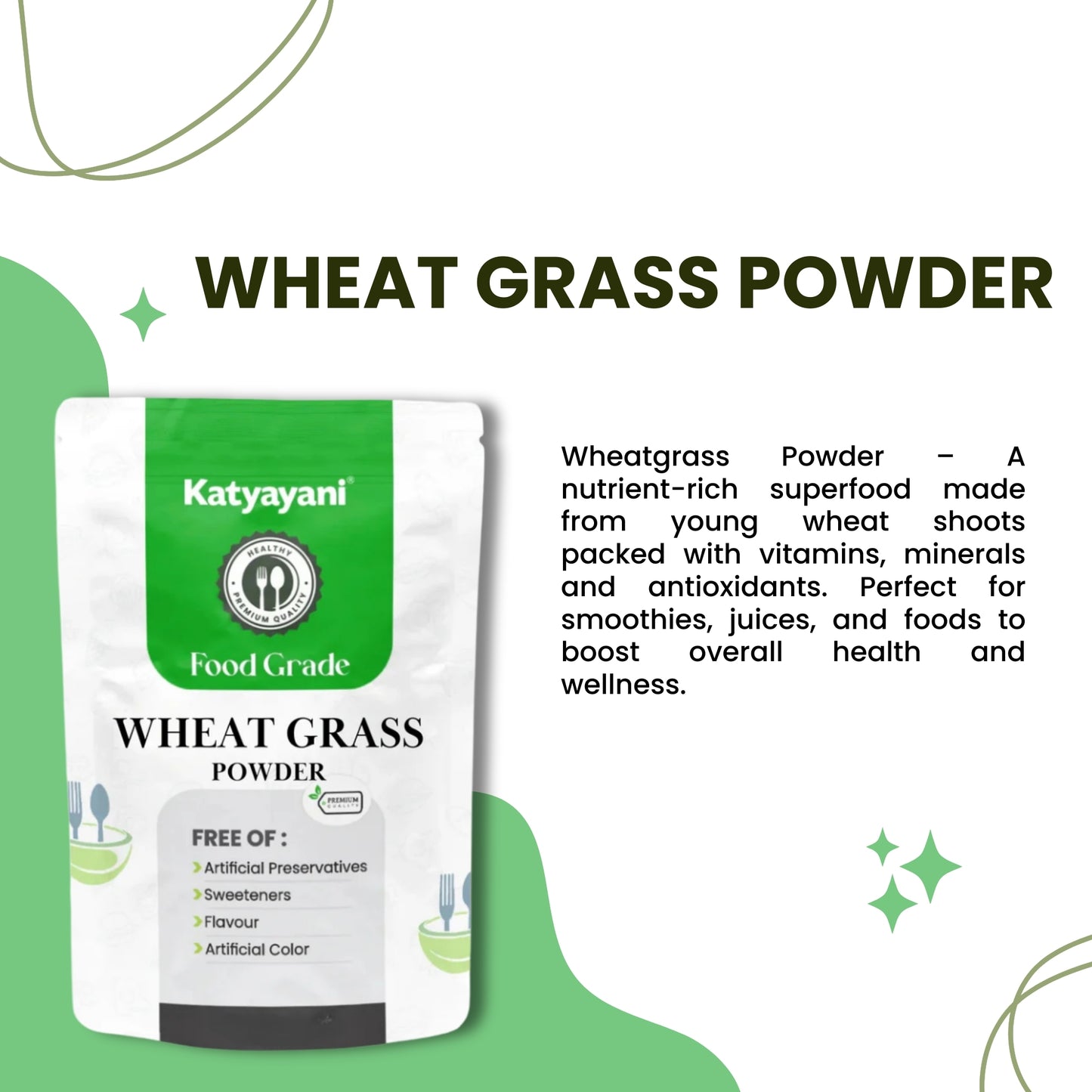 GGV Wheat Grass Powder 454 gm (16 oz)-Food Grade