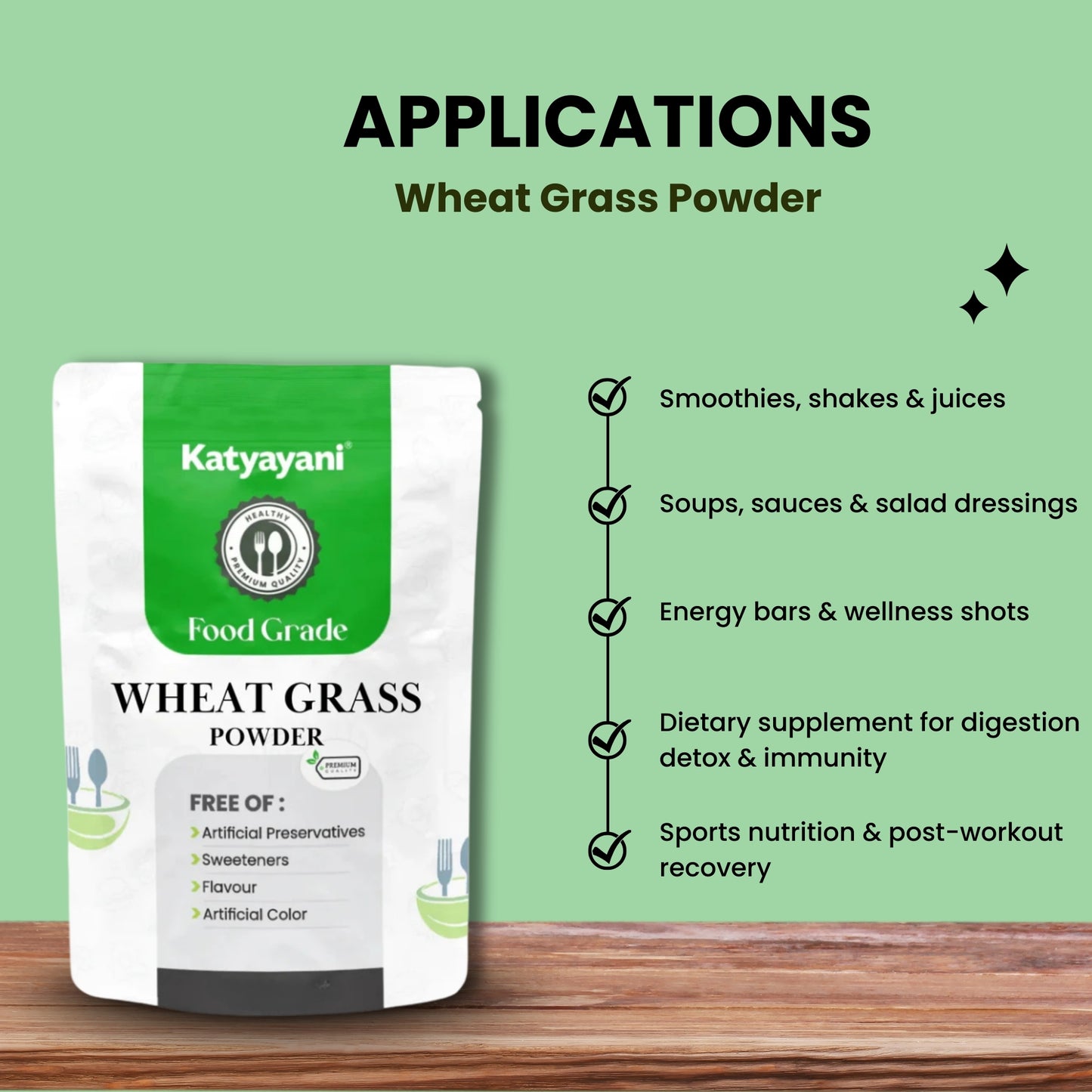 GGV Wheat Grass Powder 454 gm (16 oz)-Food Grade