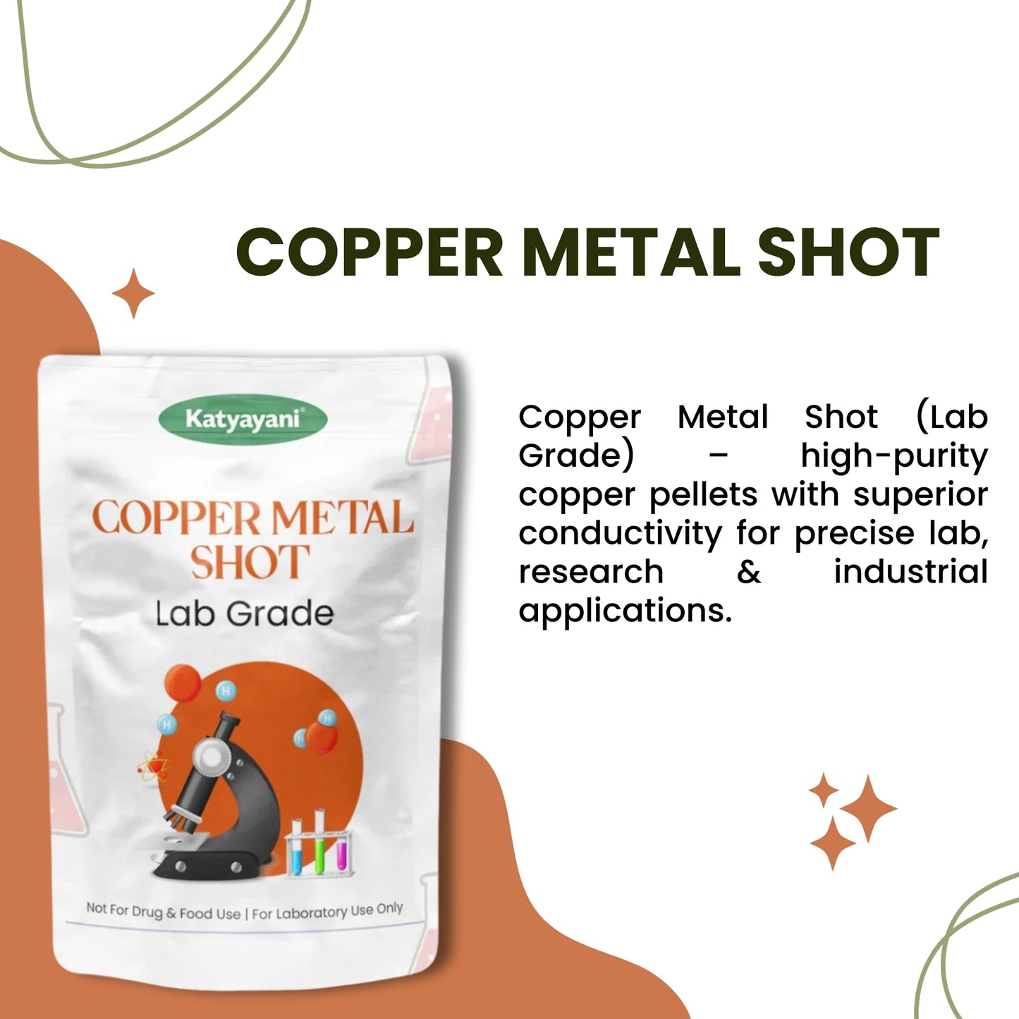 GGV Copper Metal Shot- 500gm (18oz)-Lab Grade