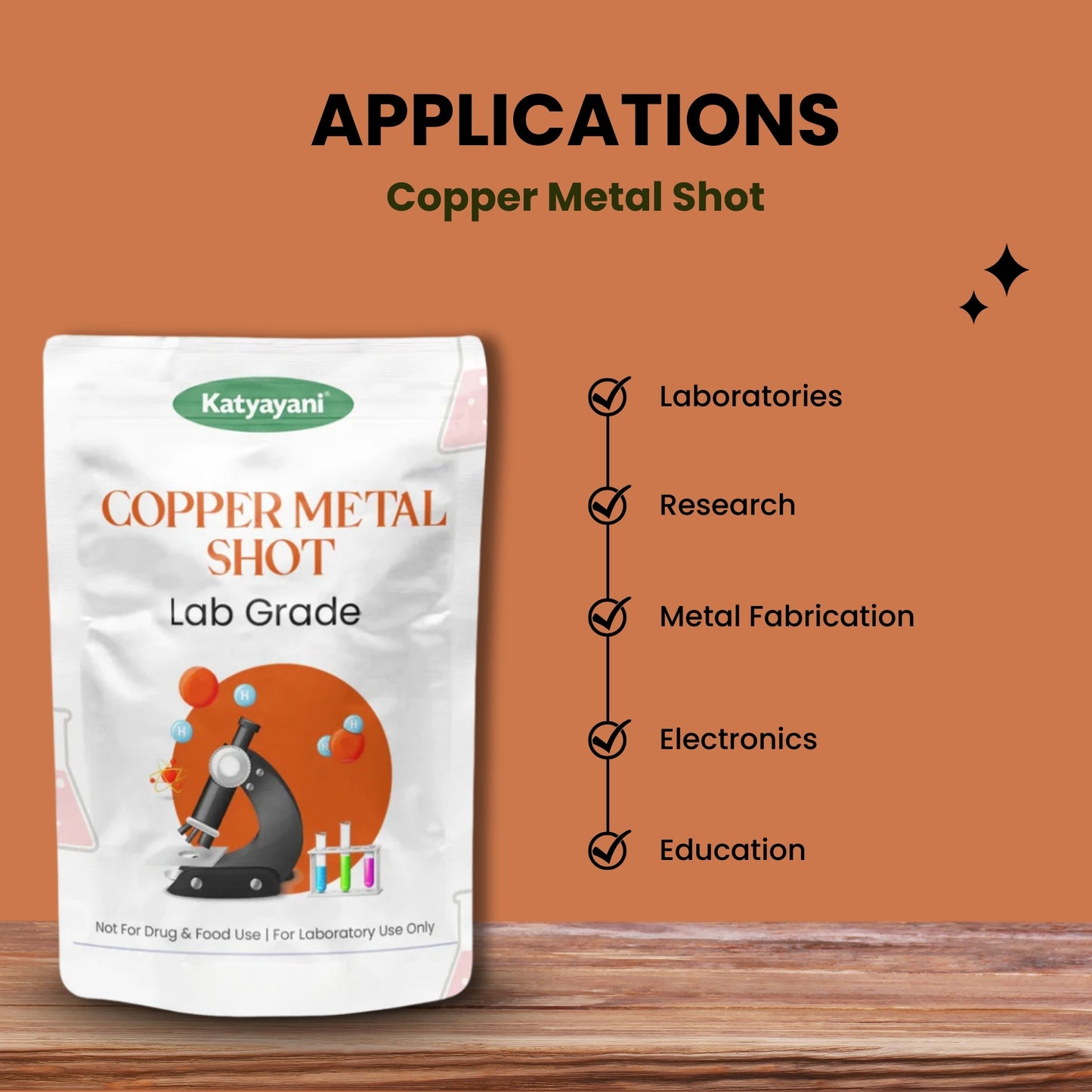 GGV Copper Metal Shot- 500gm (18oz)-Lab Grade