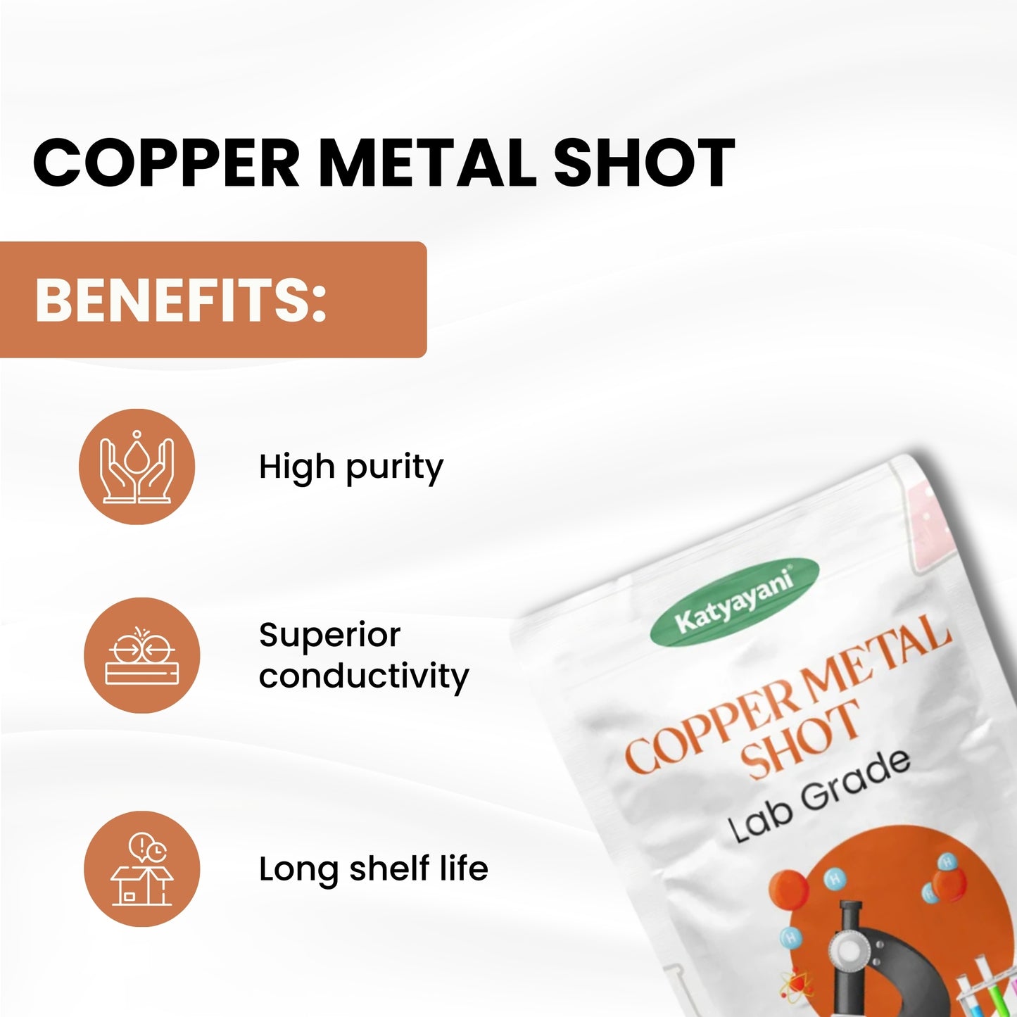 GGV Copper Metal Shot- 500gm (18oz)-Lab Grade