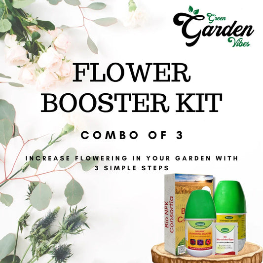 GGV Flowering boooster kit (Sea Weed Extract) 250ML,(Bio NPK Consortiaa) 1 KG,(Flower Booster)250 ML