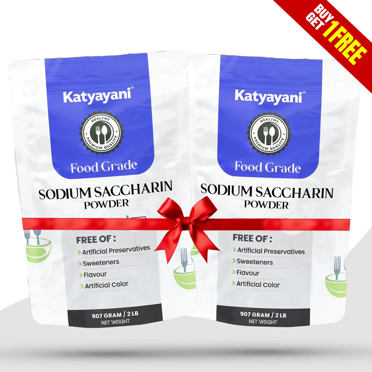 GGV Food Grade Sodium Saccharin Powder 907 gm (2 lbs) – Buy 1 Get 1 Free