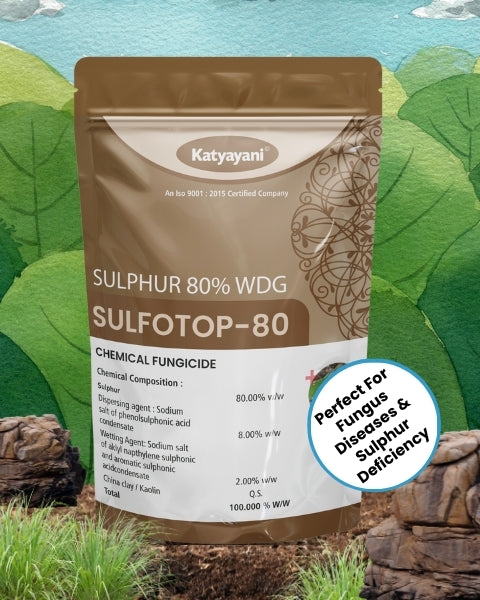 GGV Katyayani Sulfotop 80 Super Saver Pack – Buy 1, Get 2 Free | Sulphur 80% WDG for Fungus & Mite Control
