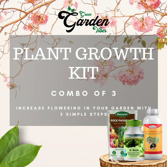 GGV Gardening Plant Growth kit (Rock Phosphate)950 GM (Phosphate solubilising bacteria) 1L,(K-raja)100 GM