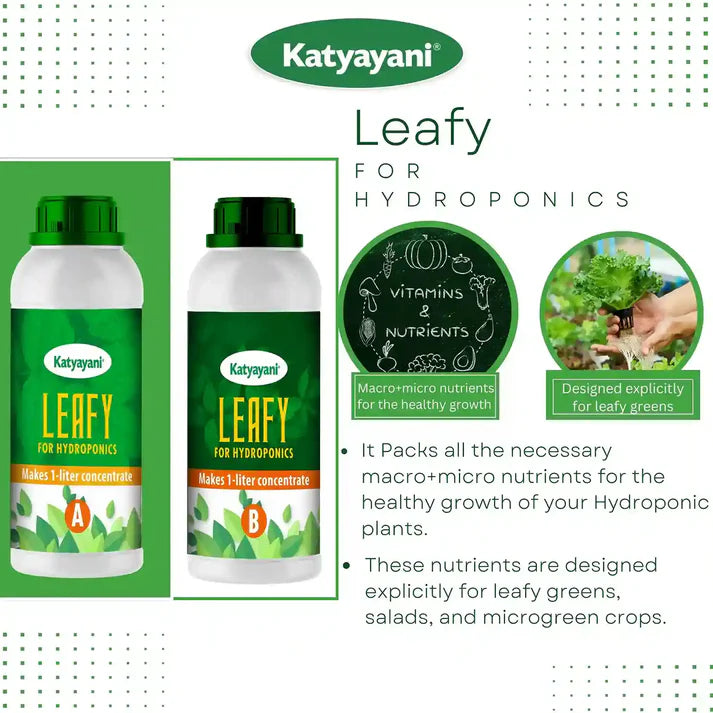 Katyayani Hydroponic Nutrients LEAFY - 400 (A+B) combo 400ml bottle 1 Pack x 1