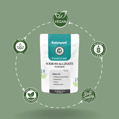 GGV Sodium Alginate 113 gm (4oz)-Food Grade (Natural Plant Growth Promoter & Soil Conditioner)