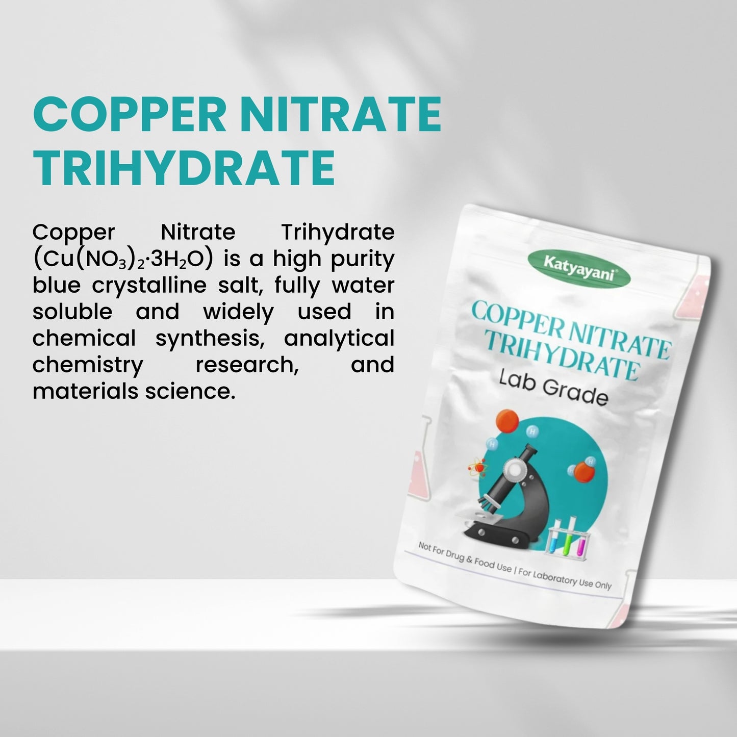 GGV Copper Nitrate Trihydrate, 500gm (18oz)-Lab Grade