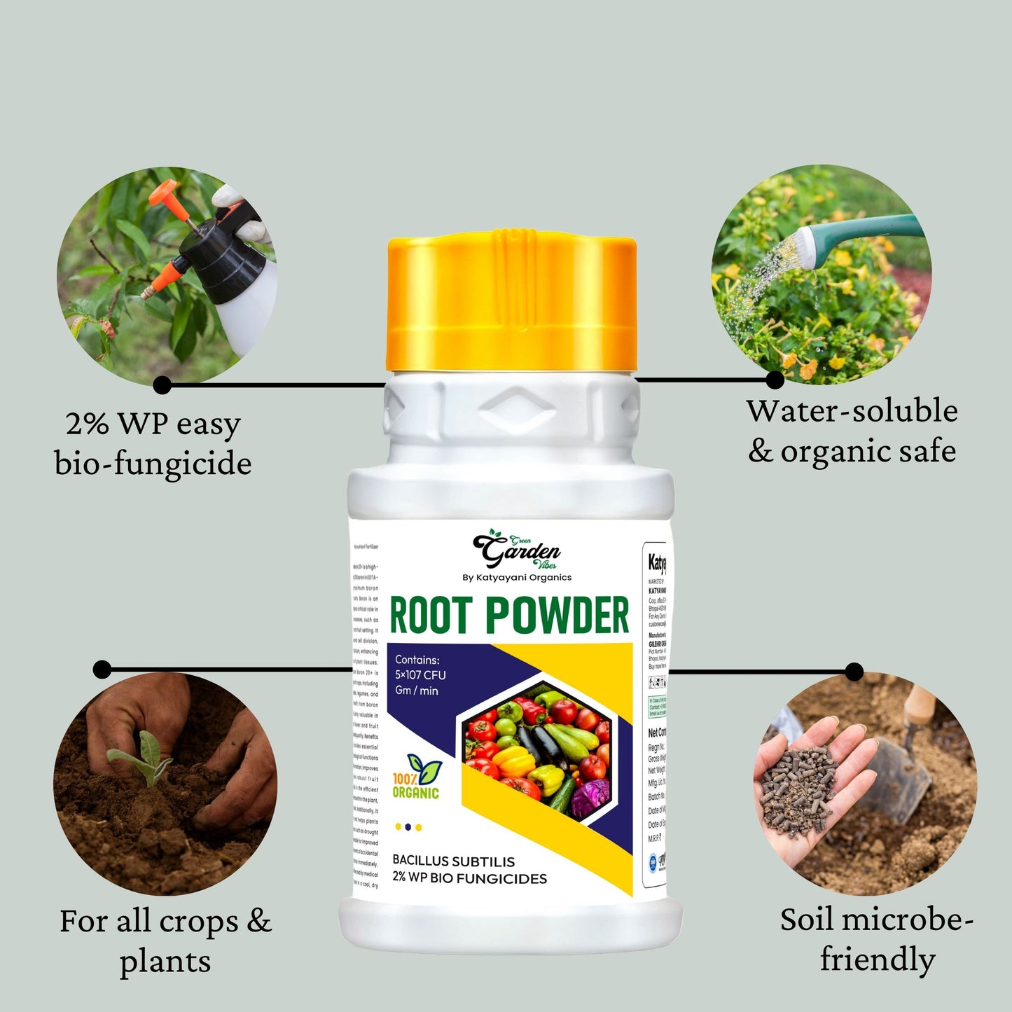 Katyayani Bacillus – Powerful PGPR Microbial Bio-Fungicide for Plant Immunity & Growth (Liquid & Powder Form)
