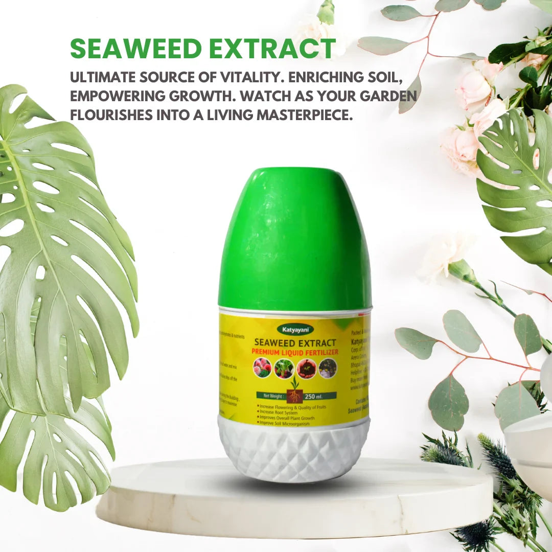 GGV Flowering boooster kit (Sea Weed Extract) 250ML,(Bio NPK Consortiaa) 1 KG,(Flower Booster)250 ML