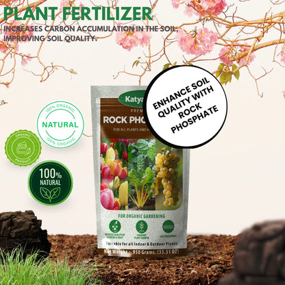 GGV Gardening Plant Growth kit (Rock Phosphate)950 GM (Phosphate solubilising bacteria) 1L,(K-raja)100 GM
