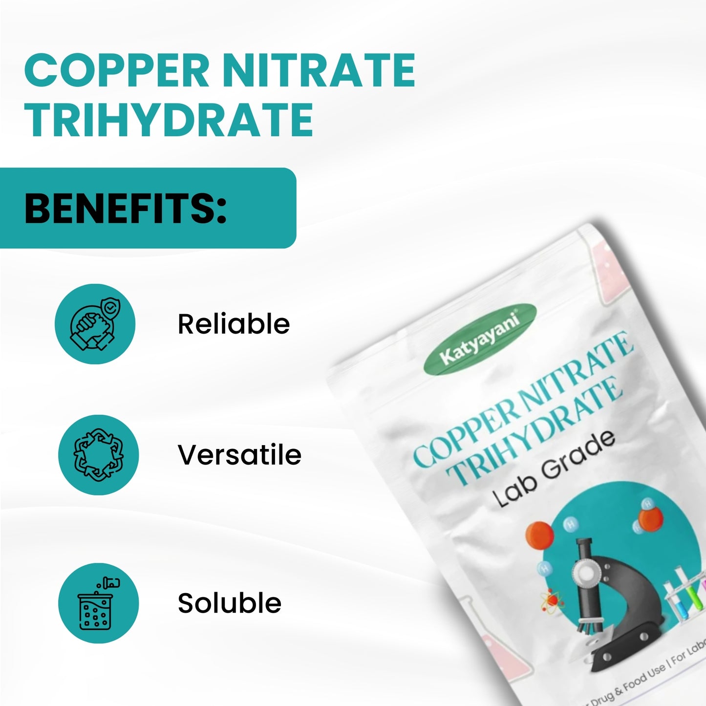 GGV Copper Nitrate Trihydrate, 500gm (18oz)-Lab Grade