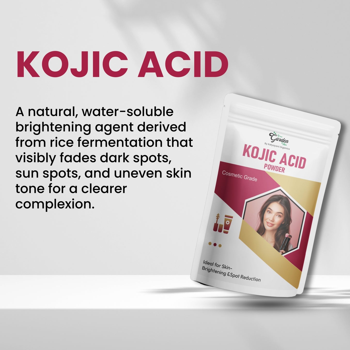 Katyayani Pure Kojic Acid Powder – 99% High Purity | Advanced Skin Brightening & Whitening Agent | For DIY Serums, Soaps & Creams – Now Available in UAE