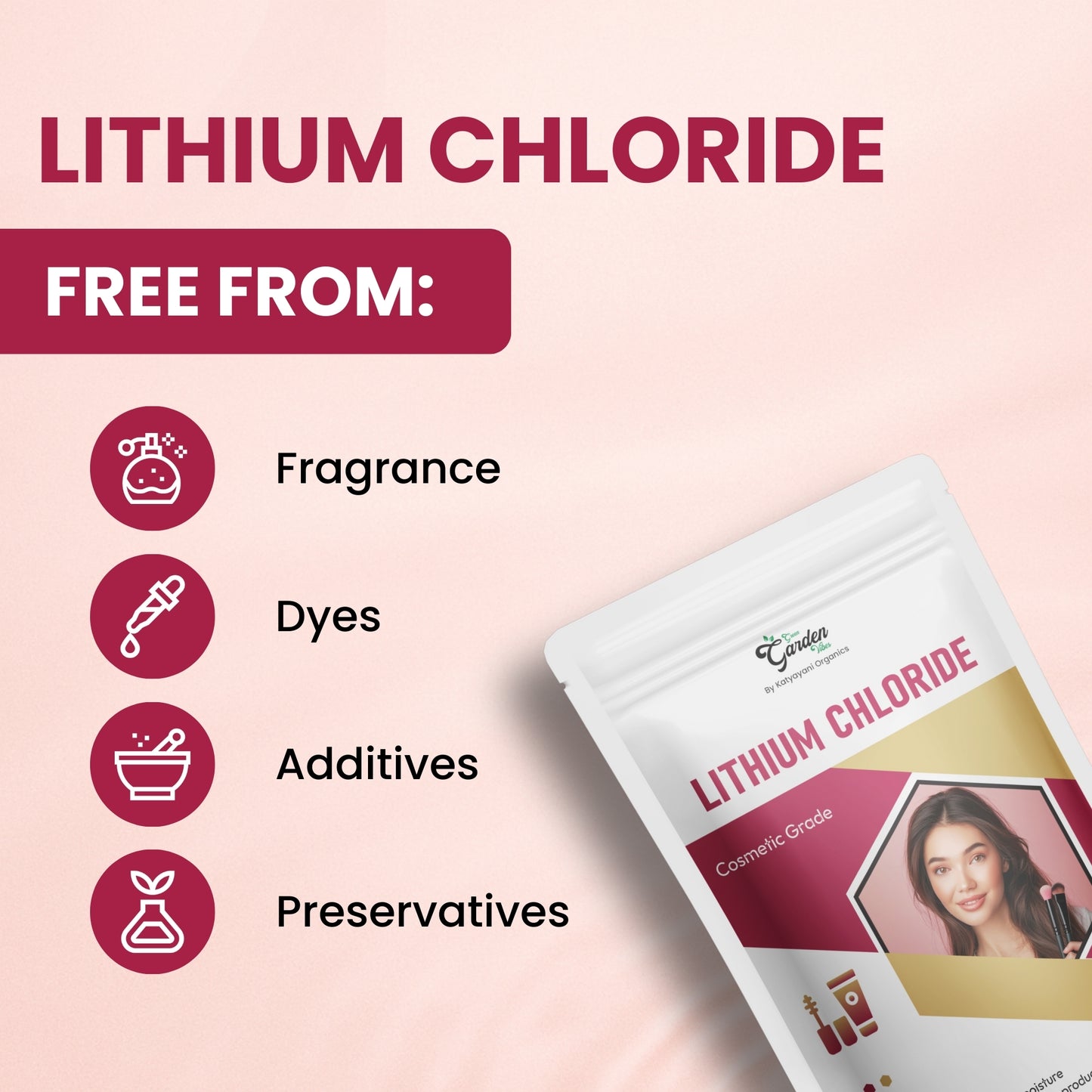 GGV Lithium Chloride 100gm (4.5oz)-Cosmetic Grade